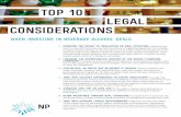 Top Ten Legal Considerations When Investing in Beverage Alcohol Deals