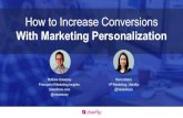 How to Increase Conversions With Marketing Personalization