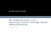 HR Communication 2.0.: Spotting talent through brand ambassadorship