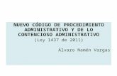 Nuevo codigo de procedimiento administrativo y de lo contencioso administrativo