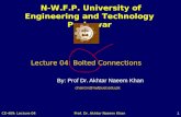 Lecture -04 Bolted Connections