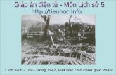Lịch Sử 5 - Thu - Đông 1947, Việt Bắc Mồ Chôn Giặc Pháp