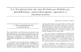 La Evaluacion de Politicas Publicas Problemas, Metologias, Problemas y Aportes