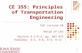 CE 355 F2F Lecture 10 - LOS Recap