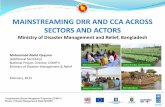 Mainstreaming DRR and CCA Across Sectors and Actors