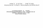 MKT 2106 –Chap 3 Retail Quality and Service