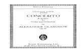 Glazunov violin concerto - full score