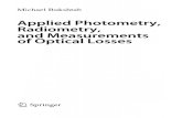 Applied Photometry, Radiometry, And Measurements of Optical Losses
