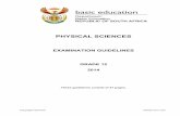 Physical Sciences Exam Guidelines 2014