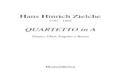 Zielche - Quartetto in a - Flauto Oboi Fagotto Bass