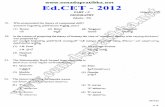 EDCET 2012 Previous Social Question Paper and Key Download