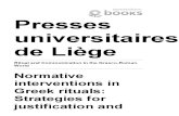 Ritual and Communication in the Graeco-Roman World - Normative Interventions in Greek Rituals: Strat