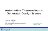 Automotive Thermoelectric Generator Design Issues