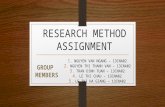 Research Method Assignment