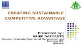 CREATING SUSTAINABLE COMPETITIVE ADVANTAGE