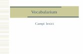 Vocabularium per campos lexicos Latinum