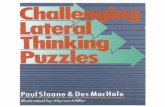 LIBRO - Challenging Lateral Thinking (Paul Sloane, Des MacHale)
