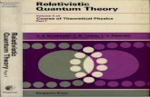Course of Theoretical Physics, Volume 4 of Part 1, Relativistic Quantum Theory  - Pergamon Press (1971)