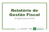 Apresentacao_Relatorio de Gestao Fiscal 2015
