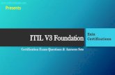 ITIL V3 Foundation Exam Questions & Answers Set