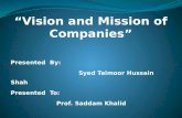 Vision and Mission Ofcompanies
