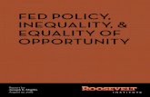 Fed Policy, Inequality, and Equality of Opportunity