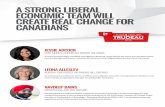Liberal Leader Justin Trudeau's economic team