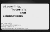 ELearning, Tutorials, and Simulations Mike Hamilton V.P. Product Management MadCap Software mhamilton@madcapsoftware.com.