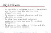 ©Ian Sommerville 2000Software Engineering, 6th edition. Chapter 4 Slide 1 Objectives l To introduce software project management and to describe its distinctive.