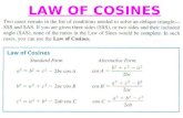 LAW OF COSINES. Example 1: Solve the following…. B A C 14 ft 8 ft 19 ft.