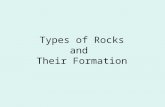Types of Rocks and Their Formation. Igneous Rock Formation: Molten rock cools and becomes solid. Some igneous rocks form when magma below the surface.