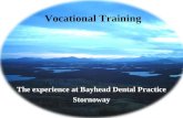 Vocational Training The experience at Bayhead Dental Practice Stornoway.