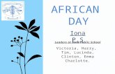 Leaders at Iona Public School Victoria, Harry, Tim, Lucinda, Clinton, Emma Charlotte. AFRICAN DAY Iona P.S.