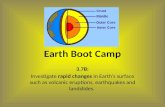 Earth Boot Camp 3.7B: Investigate rapid changes in Earth’s surface such as volcanic eruptions, earthquakes and landslides.