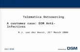 DAI/BSM Telematica Outsourcing A customer case: DSM Anti-Infectives R.J. van der Horst, 21 th March 2006.