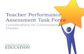 Teacher Performance Assessment Task Force Considerations for Commissioner Chester.