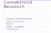 1 News in Cannabinoid Research Franjo Grotenhermen nova-Institut, Hürth IACM, Cologne (Colonia)