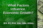 What Factors Influence Economic Growth? (E3, E7, E10, G4c, G8e, G12c)