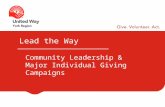 Lead the Way Community Leadership & Major Individual Giving Campaigns.