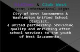 City of West Sacramento & Washington Unified School District, a united partnership providing quality and enriching after school services to the youth of.