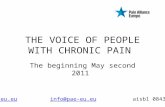 THE VOICE OF PEOPLE WITH CHRONIC PAIN The beginning May second 2011  info@pae-eu.eu aisbl 0843.498.142info@pae-eu.eu.