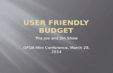 The Joe and Jon Show GFOA Mini Conference, March 28, 2014.