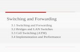 Switching and Forwarding 3.1 Switching and Forwarding 3.2 Bridges and LAN Switches 3.3 Cell Switching (ATM) 3.4 Implementation and Performance.