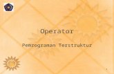 Operator Pemrograman Terstruktur 1. Tujuan Pembelajaran Mahasiswa diharapkan mengetahui macam-macam operator di C Mahasiswa mampu menggunakan operator-operator