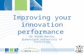 Improving your innovation performance Dr Karen Manley Queensland University of Technology.
