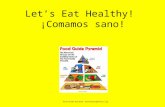 Let’s Eat Healthy! ¡Comamos sano! Food Guide Pyramid:
