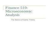 The Basics of Game Theory Finance 510: Microeconomic Analysis.