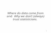 1 Where do data come from and Why we don’t (always) trust statisticians.