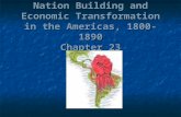 Nation Building and Economic Transformation in the Americas, 1800-1890 Chapter 23.