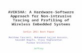 AVEKSHA: A Hardware-Software Approach for Non-intrusive Tracing and Profiling of Wireless Embedded Systems SenSys 2011 Best Paper Matthew Tancreti, Mohammad.